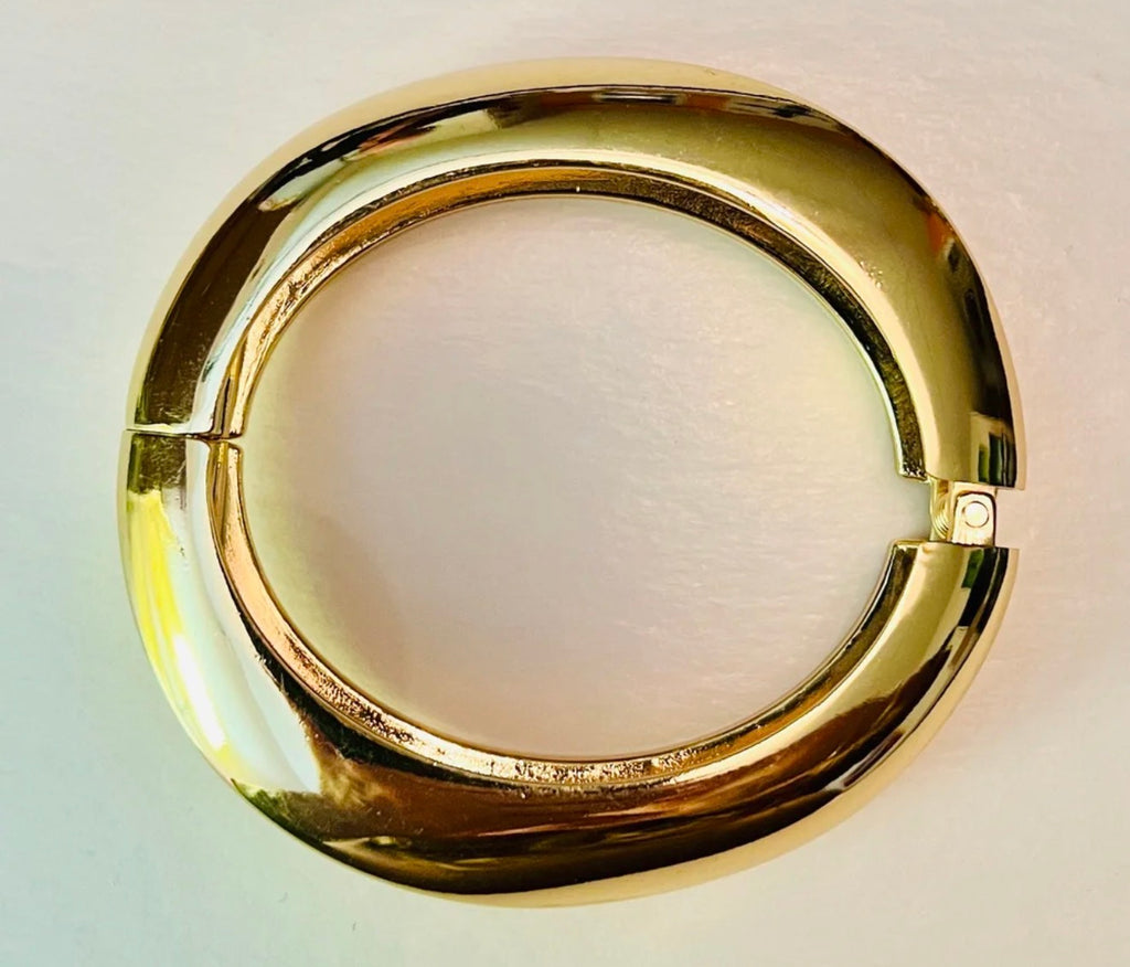 Gold colored square hinge bracelet