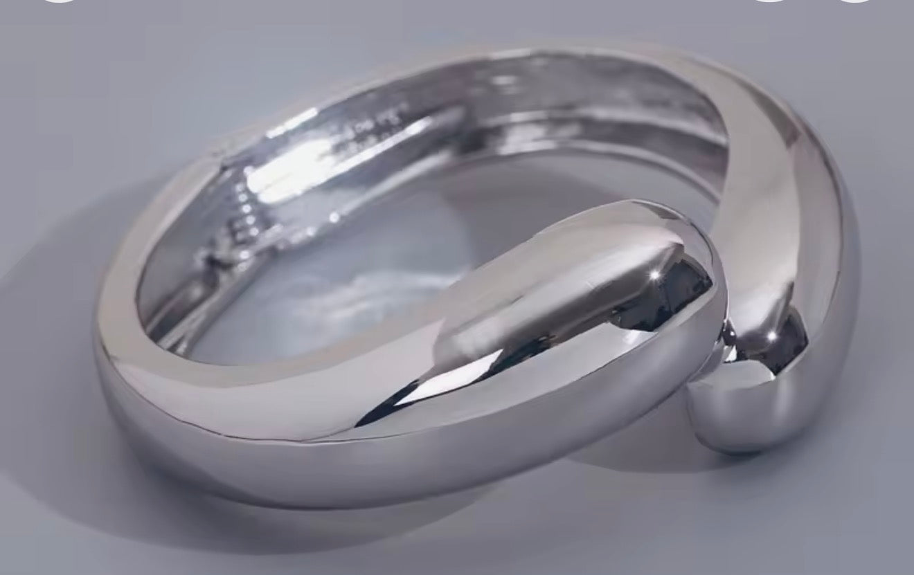 Silver plated bracelet hinge