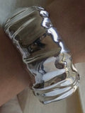 Silver Chunky wavy bracelet