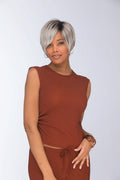 Vesper by Estetica in CHROMERT1B - front model view